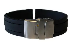Watchstrap 20mm black rubber