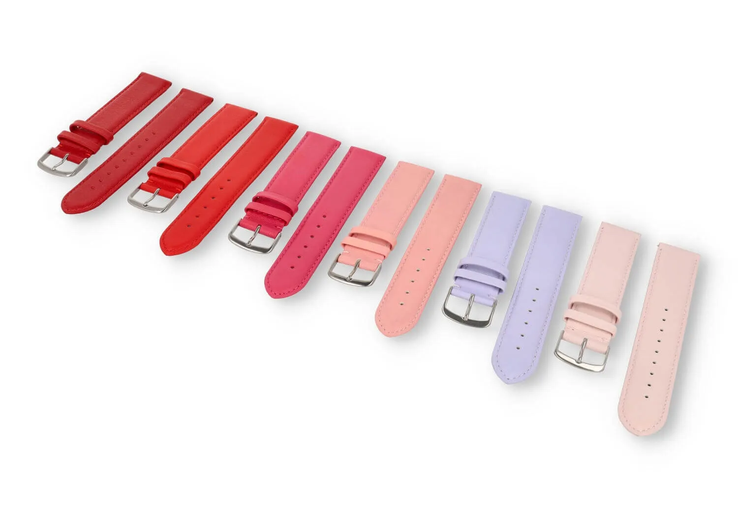 XL horlogeband glad leer - 22mm - zand