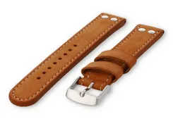 Flieger watch band 18mm cognacbrown leather