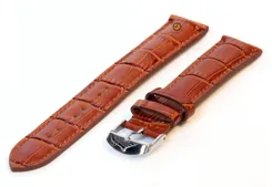 Watchstrap 18mm havanabrown leather extra long