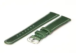 Horlogeband 16mm groen leer