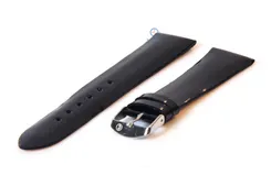 Watchstrap 22mm black leather
