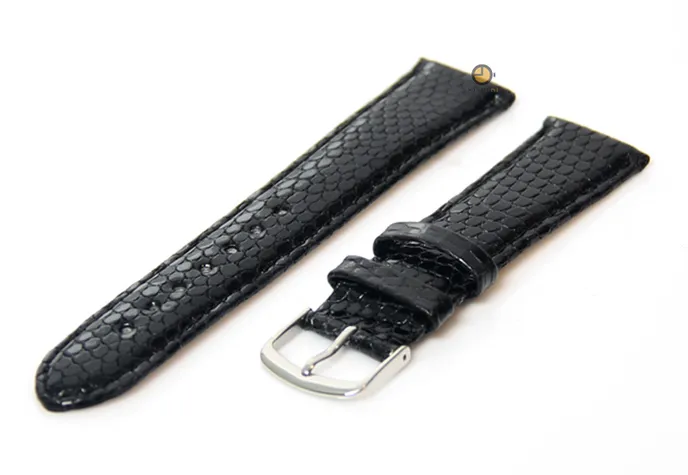 Watchstrap 20mm black (lizard)