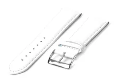 Open-end clip watch strap 20mm - leather white