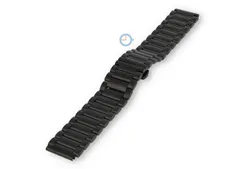 Matzwarte horlogeband van staal - 18mm