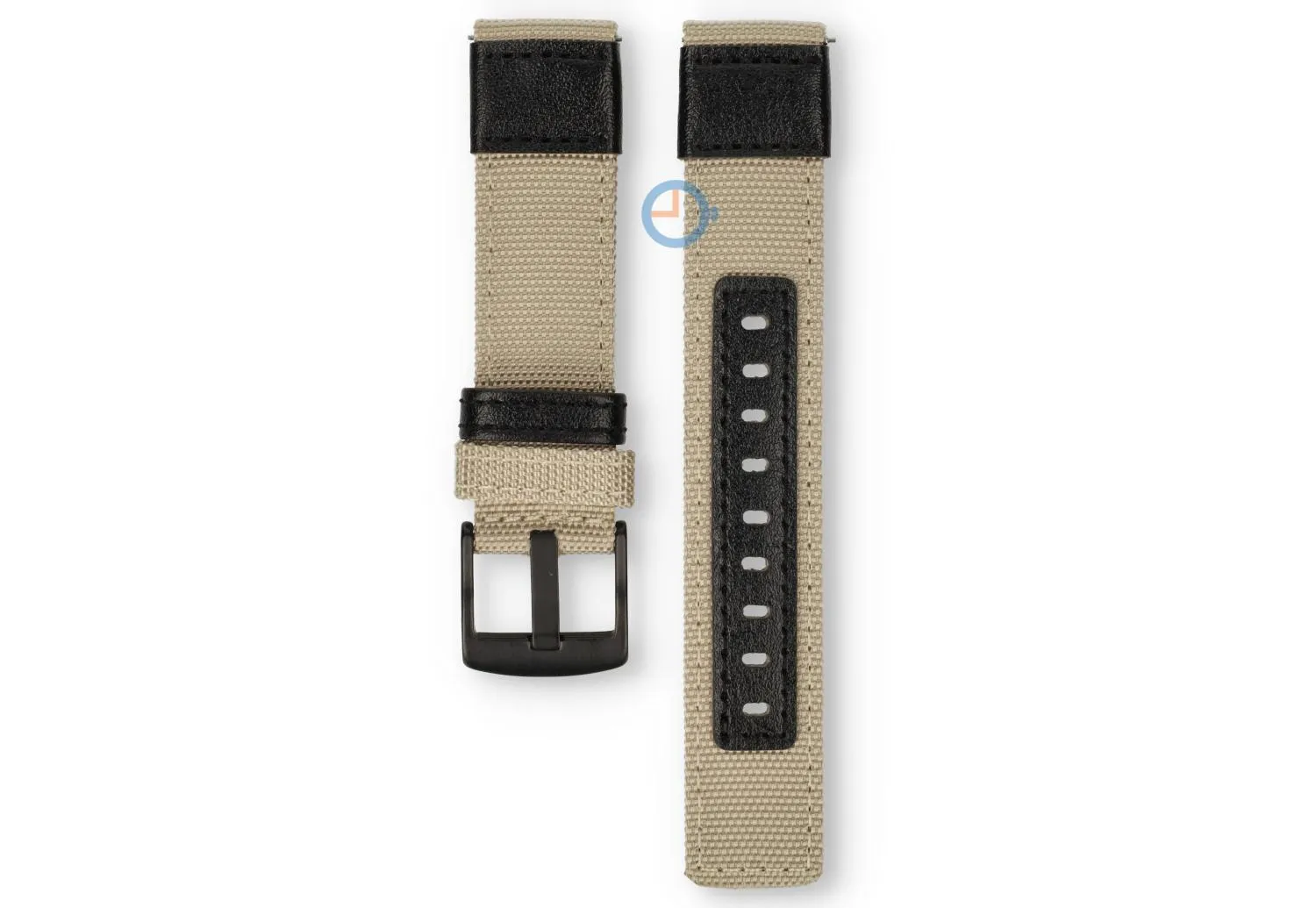 Coros Pace PRO horlogeband - nylon/leer - 22mm beige