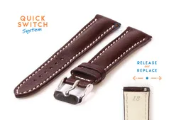 Universal watchband 18mm brown bull leather