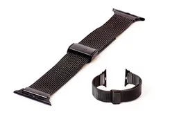 Apple watch 42/44mm Uhrenarmband mailändisches - schwarz