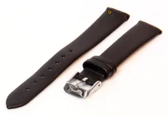 Seamless watchstrap 14mm black leather