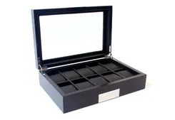 Design Uhrenbox für 10 Uhren mit Glasdeckel