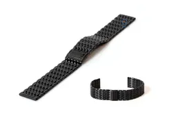 Uhrenarmband 18mm mattschwarzer Stahl