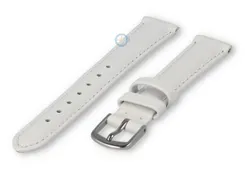 12mm watch strap smooth leather - white