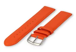 XL watch strap smooth leather - 20mm - orange