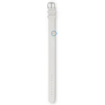 One-piece leren horlogeband - 16mm - wit