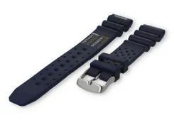 Diver watch band with time table 18mm blue rubber