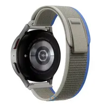 20mm Trail nylon loop watch strap - grey blue