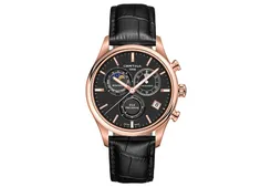 Certina Band C0334503605100A 21/18mm schwarzes Leder ohne Schließe