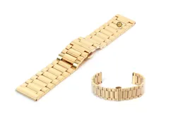 Uhrenarmband 20mm Gold Stahl matt