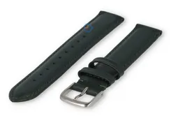 16mm watch strap smooth leather - dark green