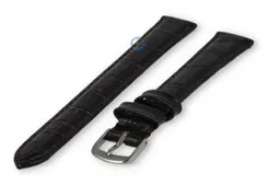 XL watch strap made from leather - 14mm - dark brown