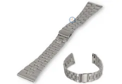 22/18mm horlogeband mat staal - silver
