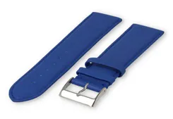 XL watch strap smooth leather - 24mm - royal blue
