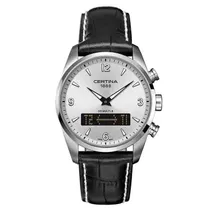 Certina Band C0204191603700A 23/20mm XL schwarzes Leder ohne Schließe