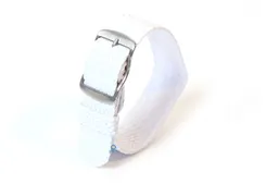 Perlon horlogeband 22mm wit