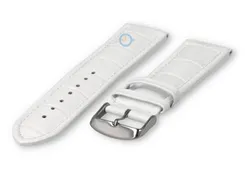 Strong calfskin watch strap - 26mm - white