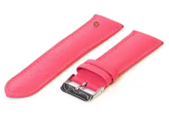 Horlogeband 24mm roze kalfsleer