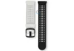 22mm siliconen bandje - ademend design - wit/zwart