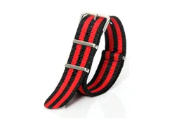 Watchstrap 20mm nylon red/black