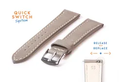 Watchstrap 18mm grey leather