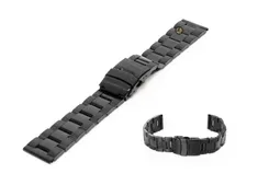 Uhrenarmband 18mm Schwarz Stahl poliert (teilweise)