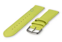 20mm watch strap smooth leather - lime