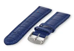 Strong calfskin watch strap - 22mm - royal blue