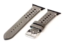 Apple Uhrenarmband perforiertes Leder grau - 44/45/46/49mm