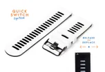 Silicone 20mm watch band - white/black