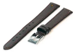 Watchstrap 12mm darkbrown bisonleather