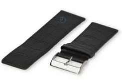 Deluxe croco watch strap - 32mm - black