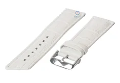 Watchstrap 22mm white leather