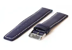 Watchstrap 18mm dark blue leather