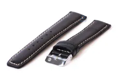 Watchstrap 18mm black leather