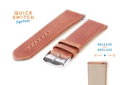 Watchstrap 22mm vintage brown leather