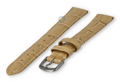 Leather XL strap with crocoprint - 12mm - sand