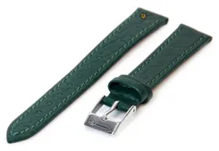 Watchstrap 14mm darkgreen buffalo leather