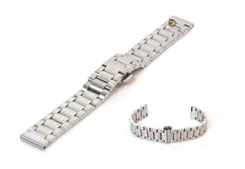 Uhrenarmband 16mm Silber Stahl matt