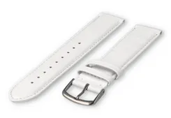 XL watch strap smooth leather - 20mm - white
