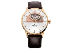 Edox Les Vauberts 85014 Uhrenarmband braun kroko
