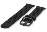 22mm siliconen bandje - ademend design - zwart/wit